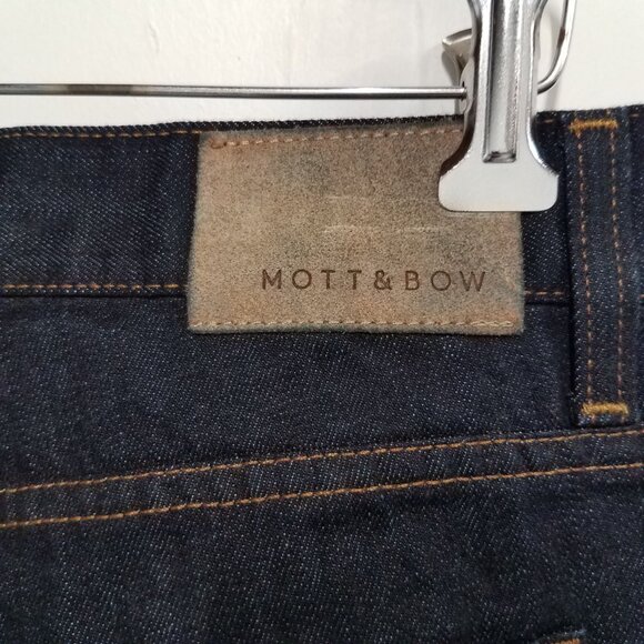 Mott and Bow Jeans Blue Mens 32x32 Straight Dark Wash Denim MB912-32-RT-RAW-9 - Picture 6 of 10
